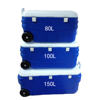 Pang Ge 80L-150L Fishing Cooler Box with Wheels, Impact-Resistant & Lightweight