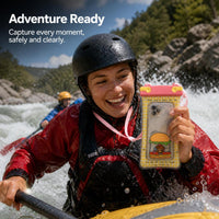 Waterproof Phone Pouch with Lanyard, Touchscreen Compatible, for Swimming, Boating, and Diving