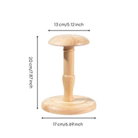 Hat Display Stand Tabletop Wooden Hat Stand Countertop Display Holder Rack for Retailers, Collectors, Retail Counters, Bedroom Organization, Closet