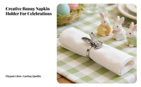 Metal Hare Napkin Holder Sturdy Alloy Bunny Napkin Holder Easy to Clean Easter Bunny Table Decoration for Homemakers, Banquets, Restaurants, Weddings