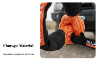 High Breaking Strength Soft Rope Heavy-Duty Synthetic Rope Lightweight and Safe Towing Equipment Long-Lasting for Away from the Road-Highway Enthusiasts, ATV/UTV Operators, Rescue Personnel, Winching, Emergency Situations, Camping
