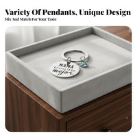 Stainless Steel Keychain Rust-Proof Engraved Mom Keychain for Christmas