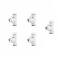 Pushinsert Tee Connector High Pressure Pneumatic T Connector Airtight Push to Connect Tee