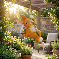 Hanging Animal Garden Ornament, Resin Animals Woodland Creature Decor, Pastoral Outdoor Hanging Decor, Cute Garden Animal for Patio