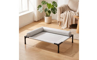Breathable Elevated Dog Bed Cooling Raised Dog Bed Sturdy Pet Cot with Side Cushion Heavy-Duty for Indoor