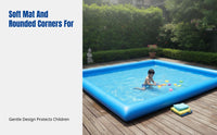 Heavy-Duty Inflatable Pool, Kids Water Play Center, Reinforced PVC, Outdoor Fun, Fishing, Water Play Area