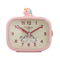 Melody Analog Alarm Clock Decorative Desk Clock with Figure Tabletop Compact for Nightstand