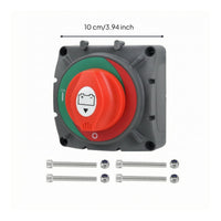 2-Position Battery Disconnect Switch with Mounting Hardware Rotary Battery Switch Square Electrical Component Easy Installation for Boat, RV, Truck, Car