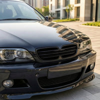 2 Pieces Kidney Grille with Vertical Slats Front Bumper Grille Direct Replacement Sporty Aesthetic ABS Construction Painted Glossy Surface Suitable for Car Styling German Vehicles