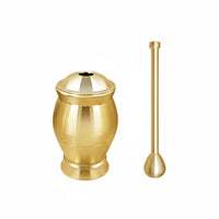 Brass Medicine Mortar and Pestle, Thickened Design for Home Use, Polished Interior, Multiple Specifications