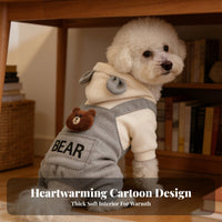 Full Body Coverage Four-Legged Pet Overalls Easy On Remove 4-Legged Fleece Dog Onesie Adjustable Fit for Cats, Daily Wear, Indoor Use