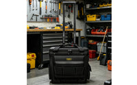 Telescoping Rolling Tool Storage Bag Multi-Pocket Rolling Tool Bag Portable Heavy-Duty for Contractors, Electricians, Technicians, Job Sites, Maintenance Work