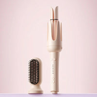 Hair Straightener and Curler 2-in-1 Curling Iron with Brush Attachment Interchangeable Hot Air Brush Ceramic-Coated Styling Tool