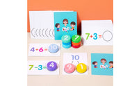 Math Cards with Counters Counting Toy Hands-on for Classroom, Playroom