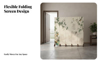 New Chinese Design 6-Panel Folding Screen Ink Wash Painting Design 6-Panel Landscape Partition Foldable Room Divider Movable for Interior Designers, Restaurant Owners, Entrance Hall, Bedroom, Tea House, Studio Apartment