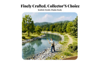 1/64 Fishing Figure Collectible 1/64 Scale Fishing Figure Dynamic Poses Miniature Fisherman Model for Collectors, Hobbyists