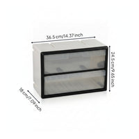 Drawer Storage Cabinet Transparent Drawers Modular Parts Cabinet Black Frame