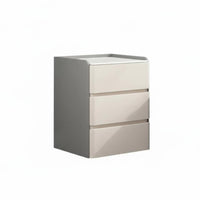 Sintered Stone Top Nightstand with Drawers and Shelf Modern Minimalist design Single-Drawer End Table with Shelf Cream Aesthetic Bedroom Furniture Easy to Clean for Homeowners, Parents, Students, Guest Room, Hallway, Office, Nursery
