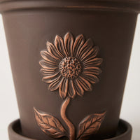 Plant Pots with Embossed Design for an Indoor Plant Pot, Terracotta Clay Flower Pots for Outdoor Plants, Single Floor Standing Clay Pot
