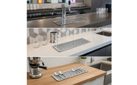Stainless Steel Beer Spillage Tray Low-Profile Spillage Tray with Lotus Pattern Polished Easy to Clean for Kegerator