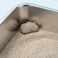Large Stainless Steel Cat Toilet Tray, Deep Basin Open Pan for Big Cats, Easy Cleaning Steel Receptacles for Indoor Use