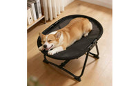 Elevated Pet Cot Lightweight Raised Breathable Pet Cot Bed Anti-Slip Feet Mesh Cat Hammock for Cats, Outdoor, Travel, Camping
