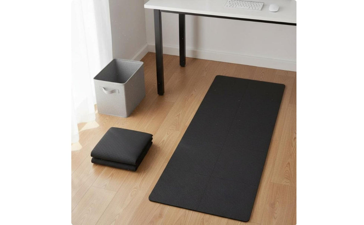 Folding Exercise Mat Easy Storage Foldable Exercise Mat Tear-Resistant Portable Workout Pad for Beginners
