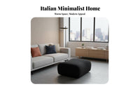 Minimalist Aesthetic Curved Bamboo-Joint Settee Italian-Inspired configurable Sofa Space-Saving Sectional Couch Deep Seat for Apartment Dwellers, Homeowners, Interior Designers, Lounge Area
