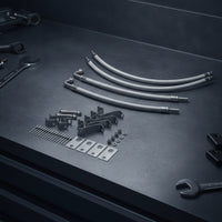 double Wheel Air Stem Extension Kit Flexible Air Stem Extension with Brackets with Mounting Brackets for Truck Drivers