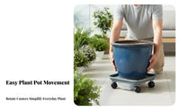 Rolling Flower Mover with Wheels Water Collection Tray Pot Mover for Gardeners, Homeowners, Garden, Outdoor