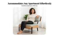Signature design Single-Seater with Wooden Arms Light Luxury Upholstered leisure Chair Artistic Form Accent Seat Sturdy Wood Frame for Apartment Dwellers, Readers, Homeowners, Living Room, Small Spaces, Lounge Area, Home Office