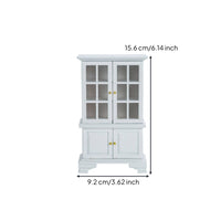 Dollhouse Cabinet with Glass Doors Elegant Dollhouse Cabinet Cupboard with Transparent Doors for Collectors
