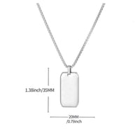 Mirror Finish Dog Tag Necklace Resistant Dog Tag Necklace Gift Ready Fashion Jewelry