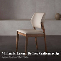 Zen-Inspired Design Padded Side Chair Nordic aesthetic Woven Seat Side Chair Light Luxury Seating Furniture Minimalist visual aesthetic for homeowners, Office Workers, Interior Designers, Dining Room, Kitchen, Bedroom, Restaurant