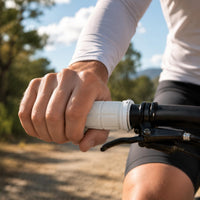 Shock Absorbing Bicycle Handlebar Grips, Anti-Slip Rubber & Metal, Universal Fit