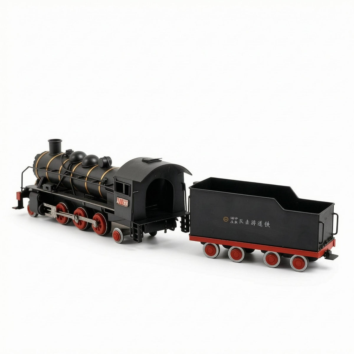 Steam Railway ModelHandmade Vintage Train Ornament Industrial Influenced Metal Locomotive Model for Home Decoration