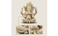 Hindu Ganesha Statue Spiritual Deity Statue Resin Deity Figurine Carved for Altar