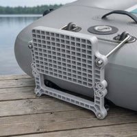 Grid-Patterned Outboard Motor Bracket Open Center Outboard Engine Mount Support Arms Boat Engine Bracket Bolt-Fastened