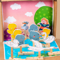 Story Box Craft Kits for Kids 4-6, DIY Paper Craft Kit for Creative Storytelling, Multicolored Cardboard Craft Kits for Rainy Afternoons