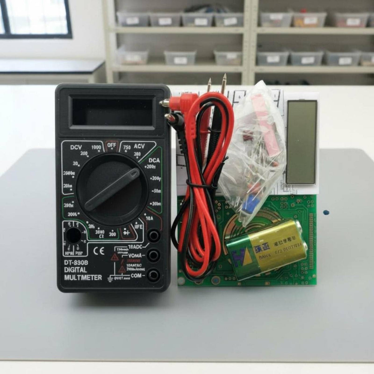 DT830B Digital Meter Set Digital Display Screen Electronic Measuring Kit