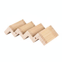 Natural Wood Z-Shaped Bird Ladder Stepped Bird Climbing Ladder Easy to Install Pet Accessory Chewable for Parrots, Aviary