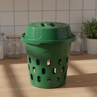 Compost Bin with Lid Worm Farm Composter with Lid Perforated Worm Compost Bin for Homeowners, Patio