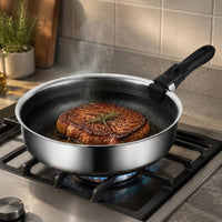 Detachable Handle Pan Induction Ready Stainless Steel Skillet All Cooktops Cookware For