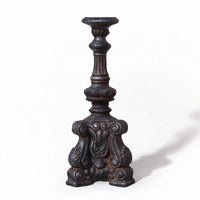 Pillar Candle Holder Vintage Candle Pedestal Ornate Pillar Stand for Entryway