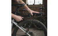 Rear Rack with Guard Bar Heavy Duty Cycle Rear Rack Bike Luggage Carrier Sturdy Aluminum Alloy Reinforced for Tourists