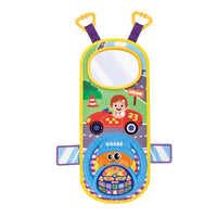 Early Education Car Driving Toy Wildlife Theme Hanging Steering Wheel Toy Interactive Hand-Eye Coordination for Babies, Toddlers, Crib, Stroller