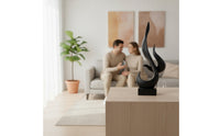 Flame Figurine Glossy Flame Sculpture Tabletop Figurine Sculptural Decor Compact for Art Lovers, Living Room, Bookshelf