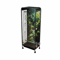 With Wheels Rolling Parrot Aviary Woodland Scenery Backdrop Large Flight Enclosure for Living Room, Indoor