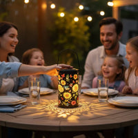 Floral Cutout Lantern Outdoor Floral Lantern Hollow for Patio