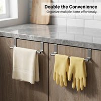 Bathroom Towel Rail and Kitchen Single Bar for Homeowners, Wall Mounted or Under Cabinet Stainless Steel Design